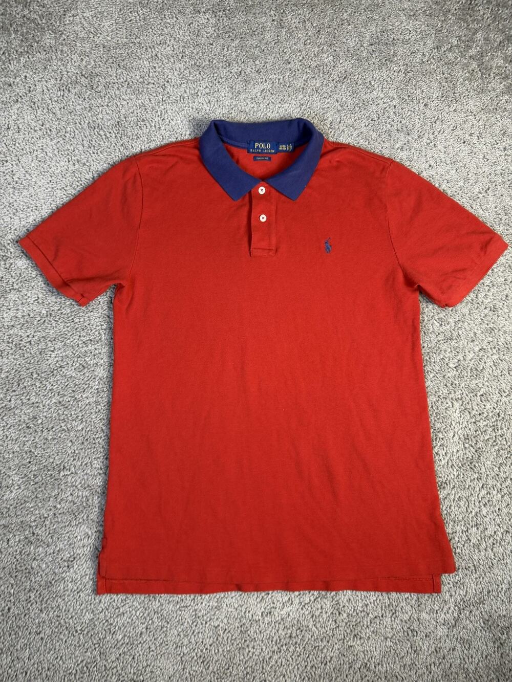 Polo Ralph Lauren Polo Shirt Boys XL Red Short Sleeve Classic Fit Embroidered